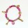 Bracciale Perle Fucsia e oro